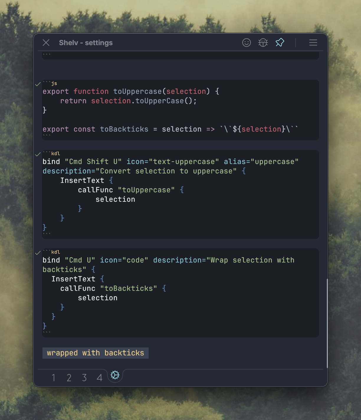 Selection argument example